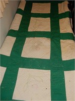 Green/White Quilt