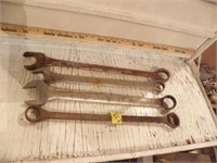 4 LARGE WRENCHES, PLUMB, PROTO