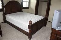 Wood Full Size Bed with Head and Foot