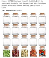 MSRP $18 20Pcs Glass Favor Jars