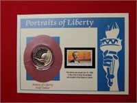 1986 S Statue of Liberty Half Dollar w/ Story