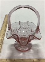 Fenton glass basket