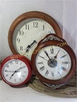 Trio of Battery Operated Clocks