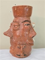 Handmade Decorative Multiple Face Pottery Vase