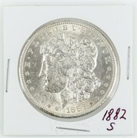 Coin 1882-S  Morgan Silver Dollar Brilliant Unc.