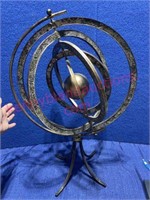 Armillary Sphere metal  & brass solar system 28in