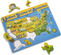 Melissa & Doug USA Map Wooden Puzzle (45 pcs)