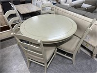 Round Costal  Dining Table with 4