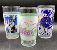 (3) KY Derby Glasses from 118th, 121st & 146th KY