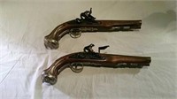 2 commemorative Flintlock pistols