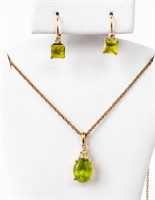 Jewelry 10kt & Sterling Necklace & Earrings