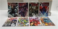 Lot of 8 Comic Books- 5 Thor 2 Captain
