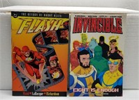 Lot of 2 Soft Cover Comic Books- Flash