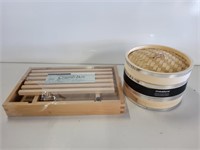 Bamboo Steamer & Crumb Box