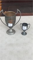 Two Silver Plate Trophy Cups