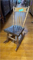 ANTIQUE CHILDS BAMBOO WINDSOR ROCKER