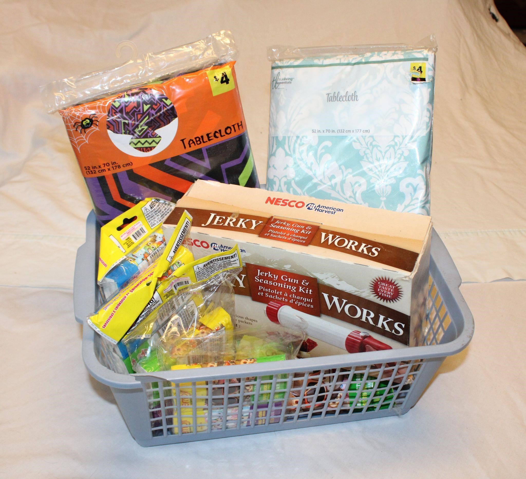 Basket of Table Clothes, Pocket Tissues, & More!