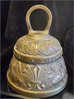 VTG ENGLISH HEAVY BRASS BELL-ENSCRIBED-AQUVILA,