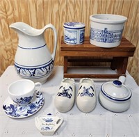Blue & White Pottery Lot