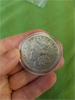 1887 Morgan silver dollar