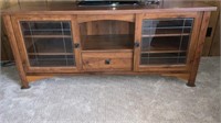 TV Stand with Glass Doors, Drawer 64x19x27 ONLY