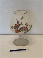 Vintage Glass Vase Birds