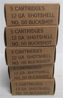 (25) 12 gauge double 00 buckshot shotgun shells.