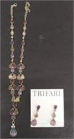 Trifari Necklace & Earring Set