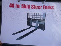 Unused 48" Skid Steer Forks