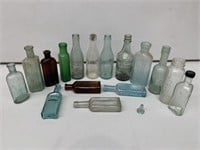 Box Lot Misc Bottles inc Crown Seals, Medicines,