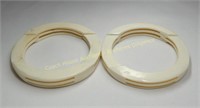 (2) Ivory bracelets en ivoire