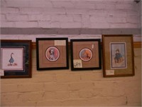 (4) P. Buckley Moss Framed & Matted Prints -