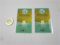 2 x 1/2 grains .999 Fine Gold, Benchmark