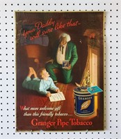 Vintage Granger Pipe Tobacco Advertising Sign