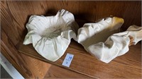Handmade ceramic items includes napkin holder and