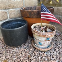 3 Pottery / Ceramic Planters