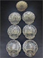Seashell Silver Plated Shallow Dish Set of 8