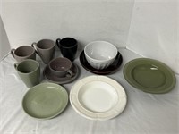 Assortment of Plates, Bowls And Coffee Cups