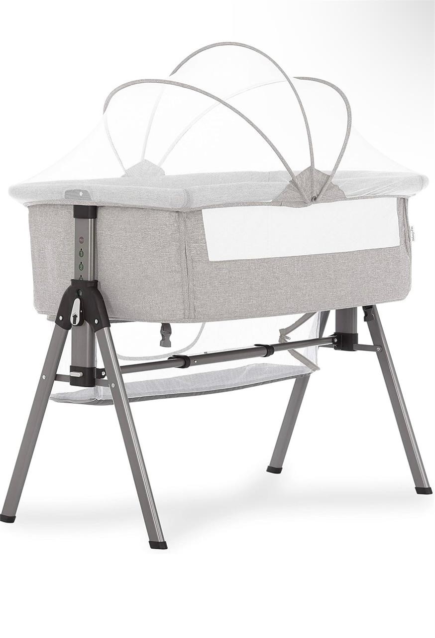 Lotus Bassinet and Bedside Sleeper in Grey,