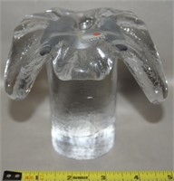 Vtg Blenko Melting Icicle Art Glass Candle Holder