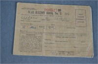 War Ration Book with may Rations