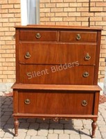 Victorian High Boy Wood Dresser