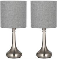 B1007  Casavida Silver Table Lamps - Small Nightst