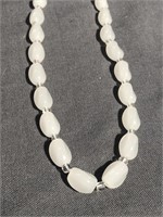 Milky quartz crystal necklace