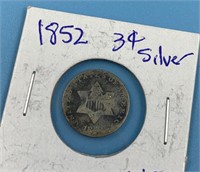 US 3 cent Silver 1852                   (O 111)