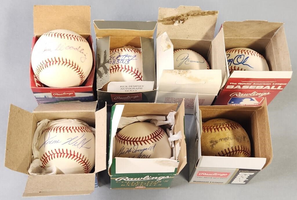 7 Autographed Baseballs; Baltimore Orioles