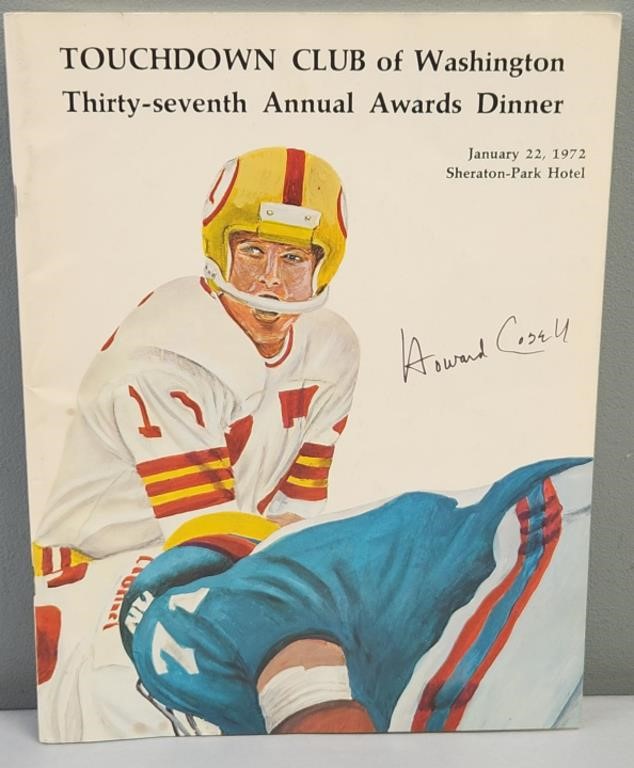 Howard Cosell Signed Awards Program 1972