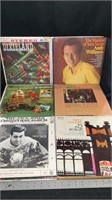 Various vinyl albums, Dixieland, and various