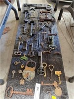 Collage of Vintage Skeleton & Clock Keys