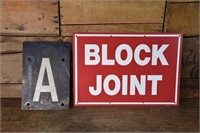 Block Joint & A Sign - Alum.